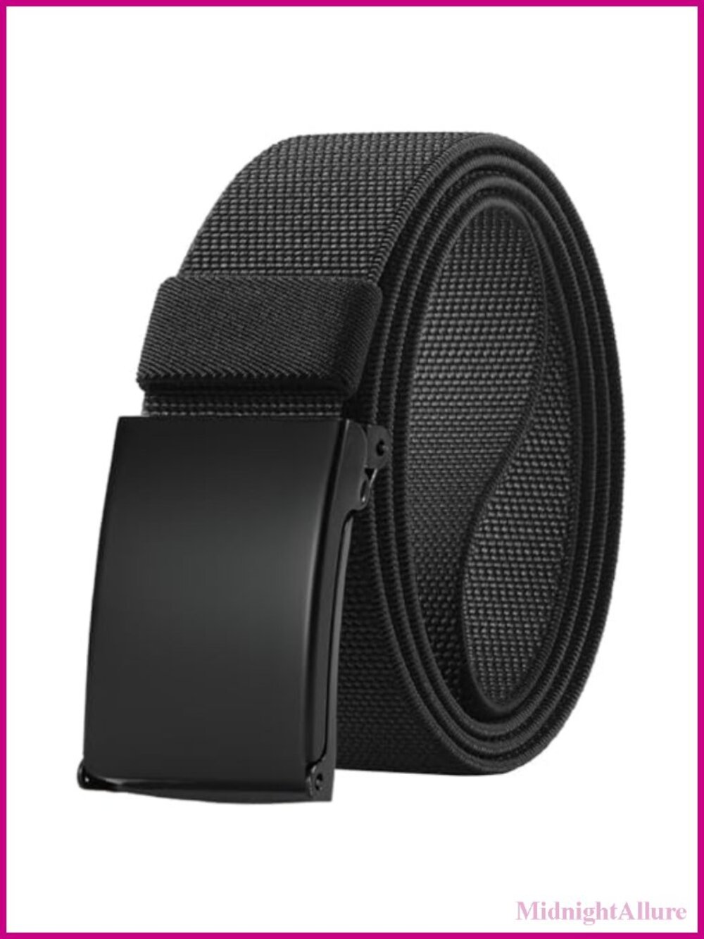 Canvas Web Belt Stretch Elastic Cut-to-Fit Flip-Top Buckle Outdoor Golf